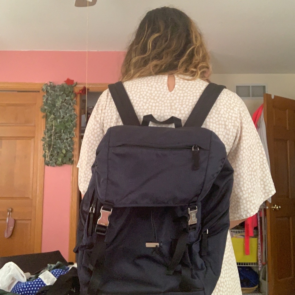 Navy blue Prada backpack - Picture 2 of 8